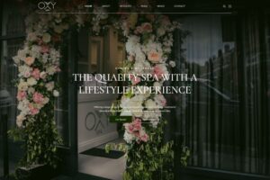 OxySpa website showcasing luxury spa, beauty and wellness treatments with service information, team profiles, appointment booking and a premium salon experience.