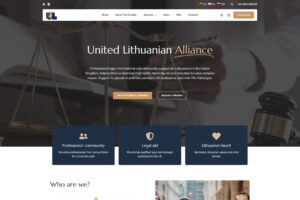 United Lithuanian Alliance website presenting legal support, community services, membership information and practical guidance for Lithuanians living in the UK.